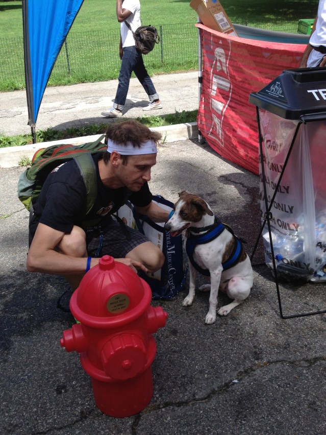 Terence and Tes, winner of the NYC Tri Doggy Dash.